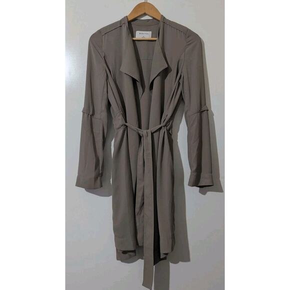 ARITZIA BABATON Quincey Jacket Womens Medium Beige Flowy Belted Trench Coat XS B - Picture 2 of 7